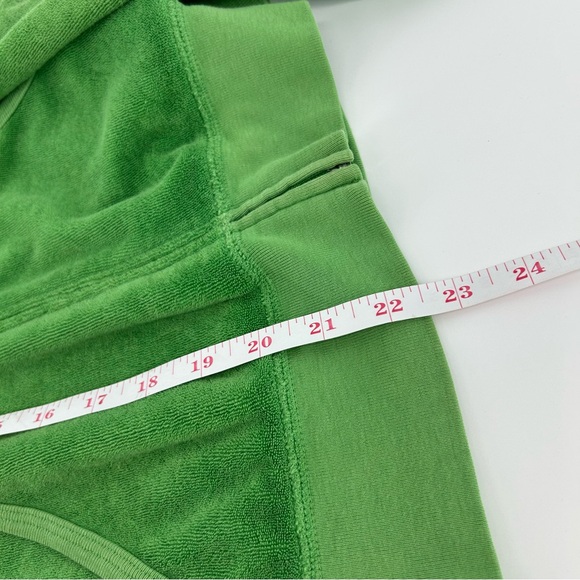 Juicy Couture Terry Cloth Full Zip Hoodie Women's M Green Y2K Jacket Vintage - Picture 11 of 11